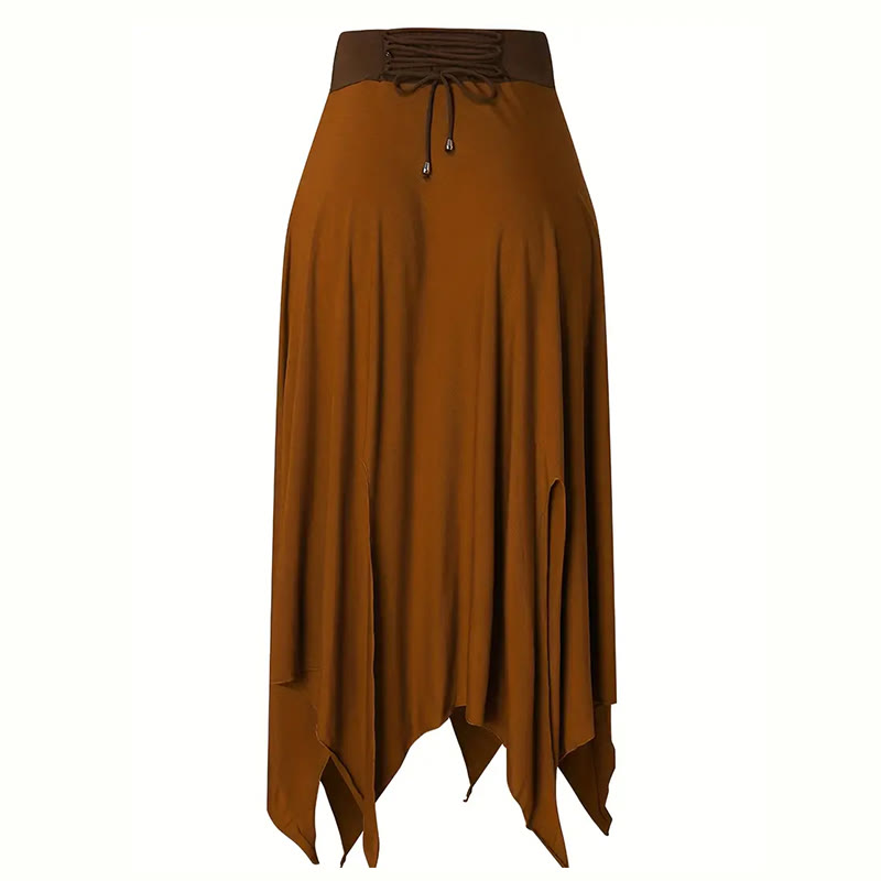 Olivenorma - Abito midi con gonna divisa e coulisse in stile boho - image 5