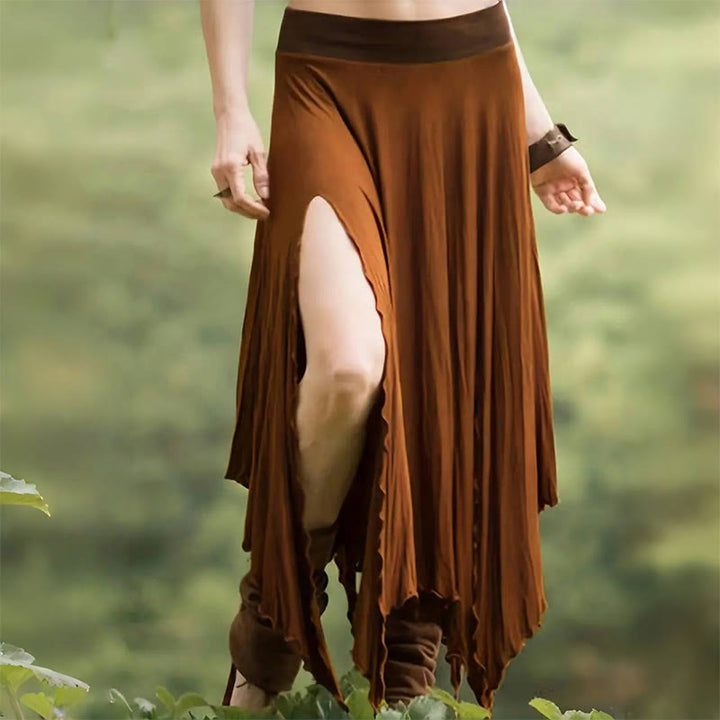 Olivenorma - Abito midi con gonna divisa e coulisse in stile boho - Perù - XXL - image 0