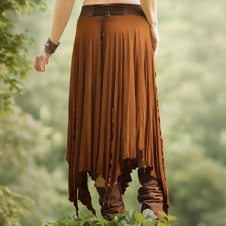 Olivenorma - Abito midi con gonna divisa e coulisse in stile boho - image 2