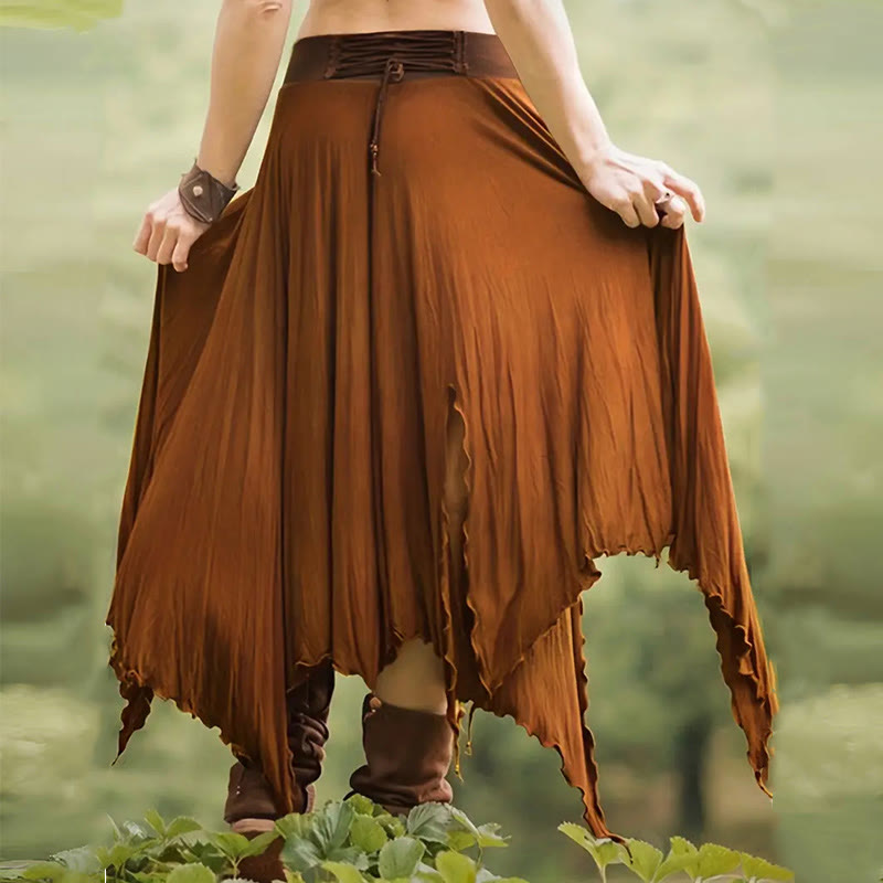 Olivenorma - Abito midi con gonna divisa e coulisse in stile boho - image 3
