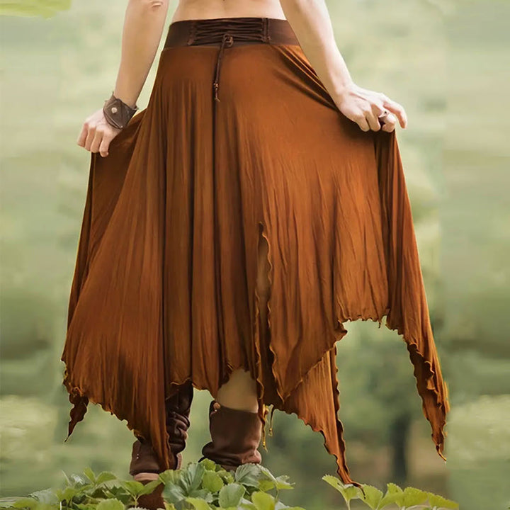 Olivenorma - Abito midi con gonna divisa e coulisse in stile boho - image 3