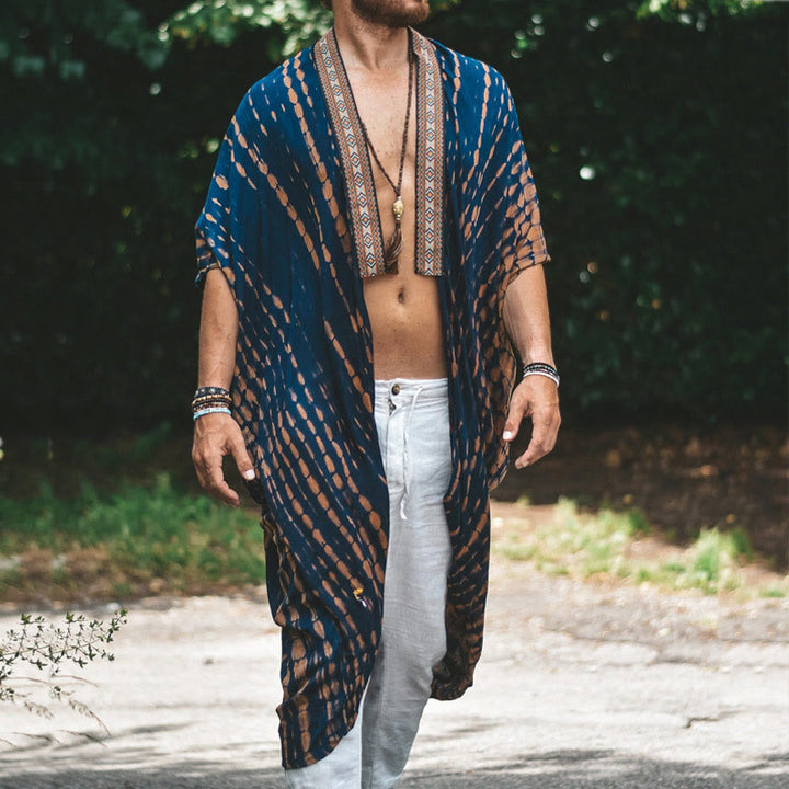 Olivenorma Cardigan da spiaggia aperto sul davanti da uomo - image 6