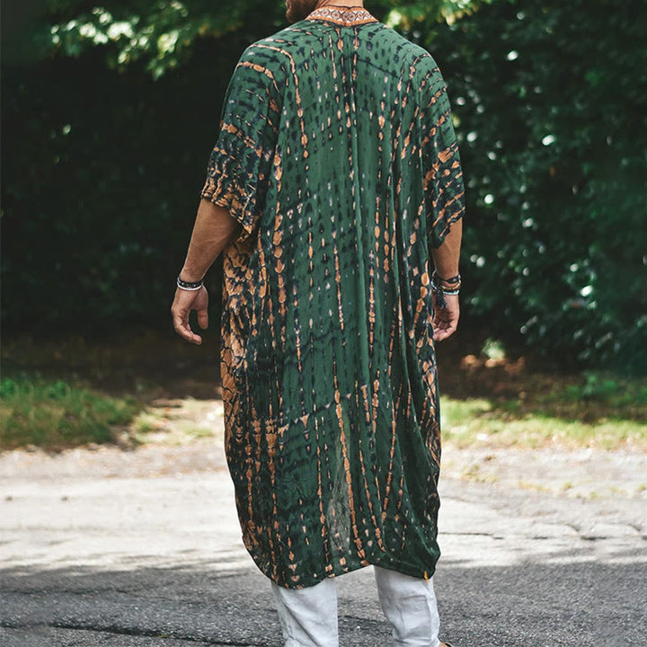 Olivenorma Cardigan da spiaggia aperto sul davanti da uomo - image 2