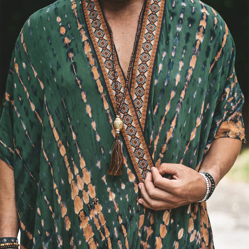 Olivenorma Cardigan da spiaggia aperto sul davanti da uomo - image 3