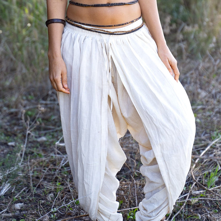 Pantaloni Olivenorma in tinta unita, unisex, con coulisse e elastico in vita, con tasche - image 1