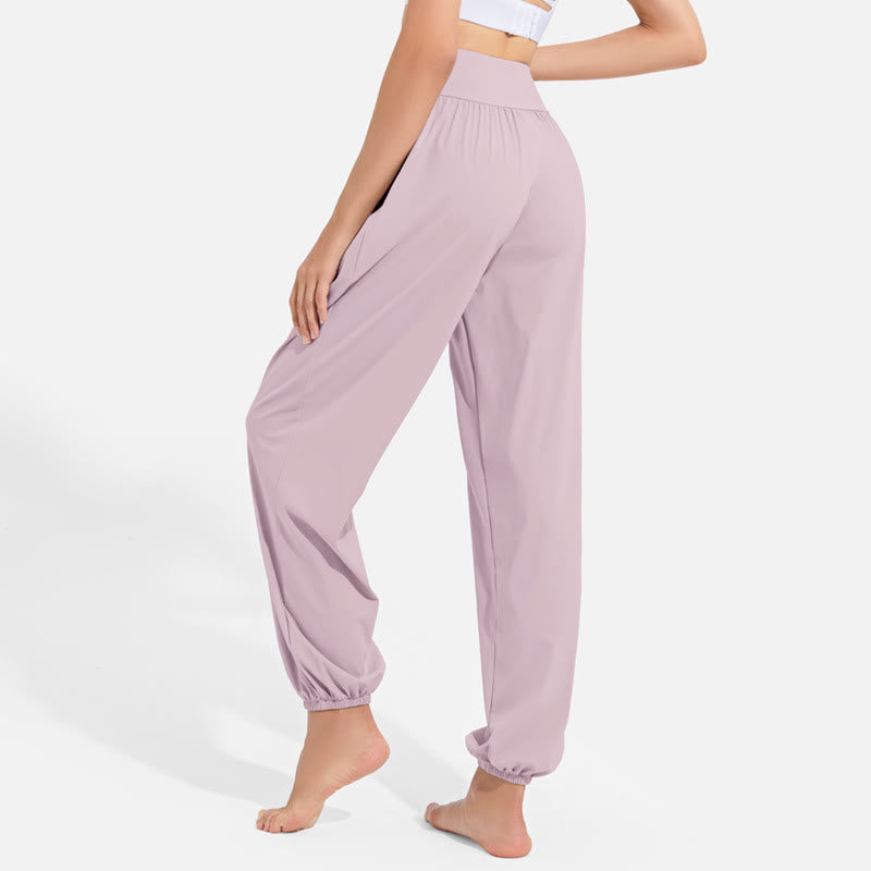 Pantaloni harem da yoga traspiranti e assorbenti "Cool" Olivenorma - Lavanda - 2XL - image 0