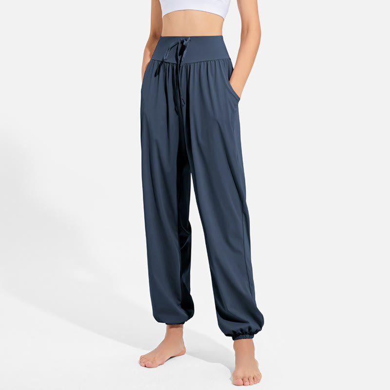 Pantaloni harem da yoga traspiranti e assorbenti "Cool" Olivenorma - image 16