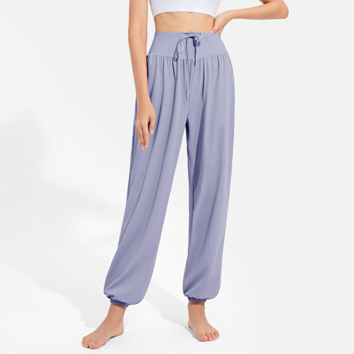 Pantaloni harem da yoga traspiranti e assorbenti "Cool" Olivenorma - Viola Blu - 2XL - image 7