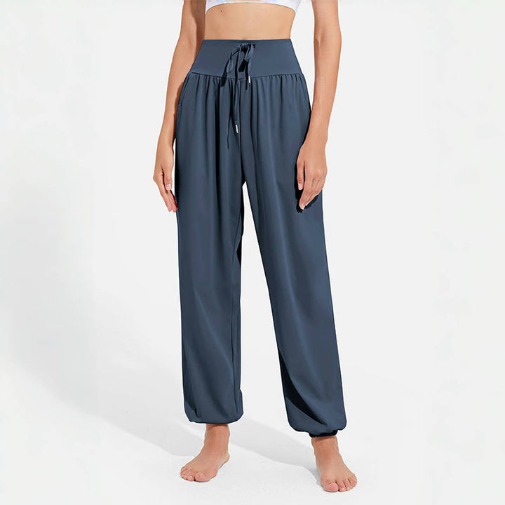 Pantaloni harem da yoga traspiranti e assorbenti "Cool" Olivenorma - Blu navy - 2XL - image 14