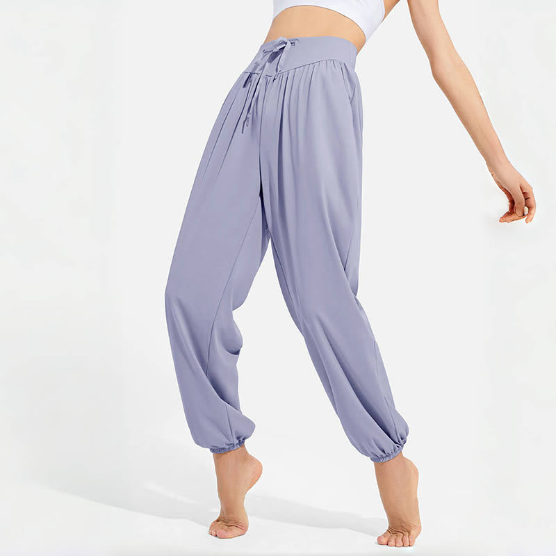 Pantaloni harem da yoga traspiranti e assorbenti "Cool" Olivenorma - image 9