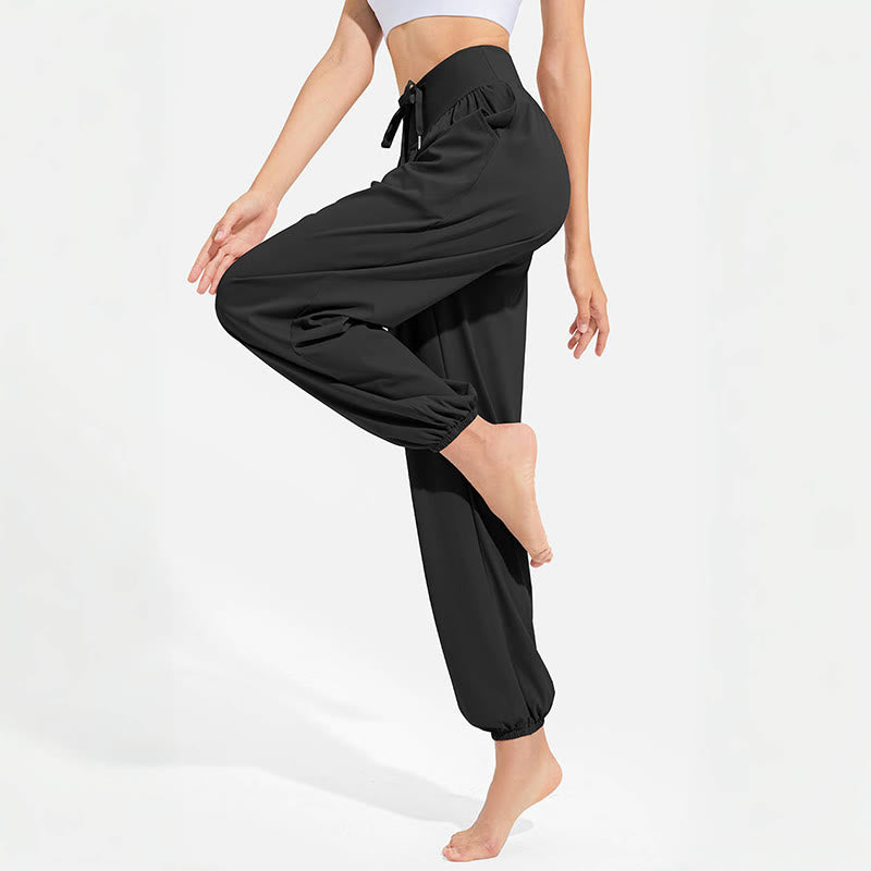 Pantaloni harem da yoga traspiranti e assorbenti "Cool" Olivenorma - image 13