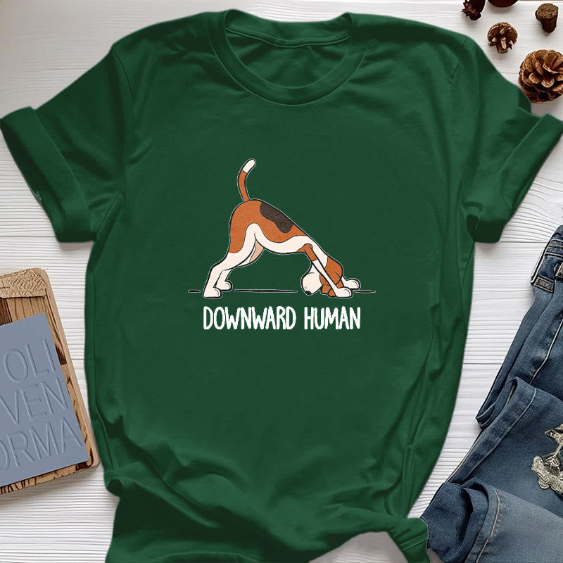 Maglietta Olivenorma Downward Human Yoga - Verde scuro - 2XL - image 18