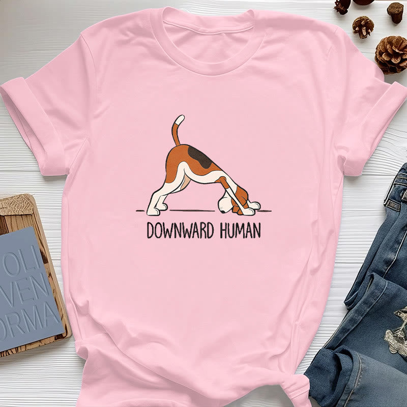 Maglietta Olivenorma Downward Human Yoga - Rosa - 2XL - image 12