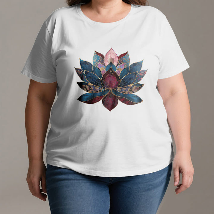 T-shirt Olivenorma Buddismo Zen con fiore di loto
