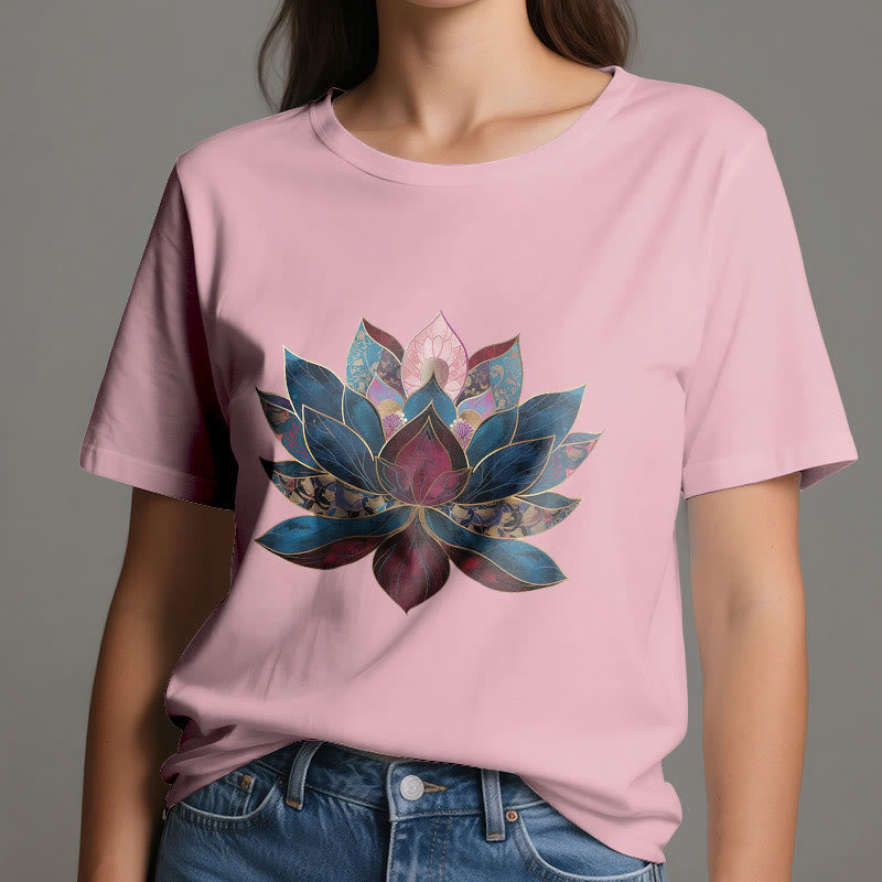 T-shirt Olivenorma Buddismo Zen con fiore di loto - image 13