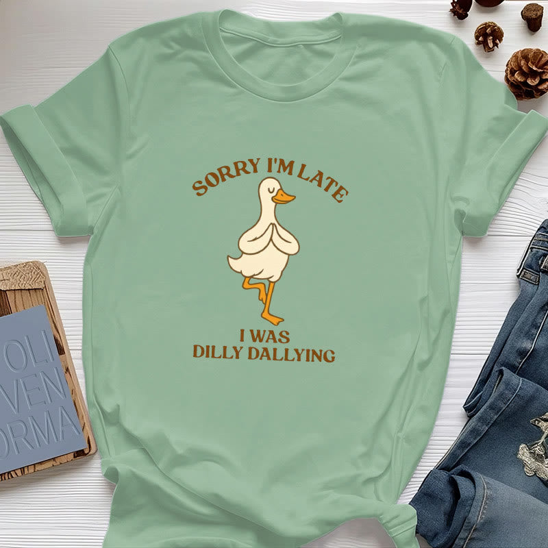 Maglietta Olivenorma " Scusa il ritardo, stavo perdendo tempo" - Verde chiaro - Posizione dell'albero, anatra - 2XL - image 39