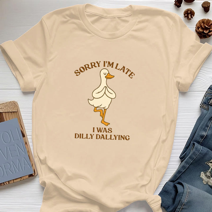 Maglietta Olivenorma " Scusa il ritardo, stavo perdendo tempo" - Giallo - Posizione dell'albero, anatra - 2XL - image 19