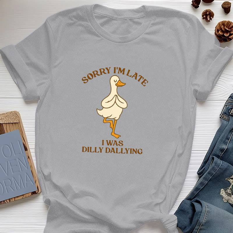 Maglietta Olivenorma " Scusa il ritardo, stavo perdendo tempo" - Grigio - Posizione dell'albero, anatra - 2XL - image 14