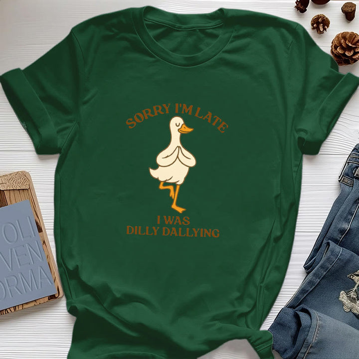 Maglietta Olivenorma " Scusa il ritardo, stavo perdendo tempo" - Verde scuro - Posizione dell'albero, anatra - 2XL - image 44