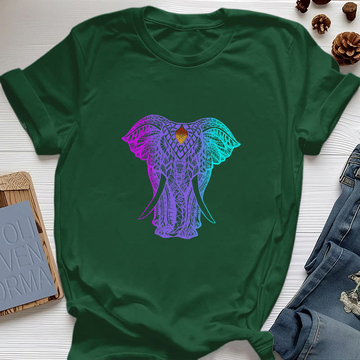 Maglietta yoga Olivenorma Mandala Elephant - Verde scuro - 2XL - image 18