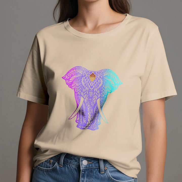 Maglietta yoga Olivenorma Mandala Elephant