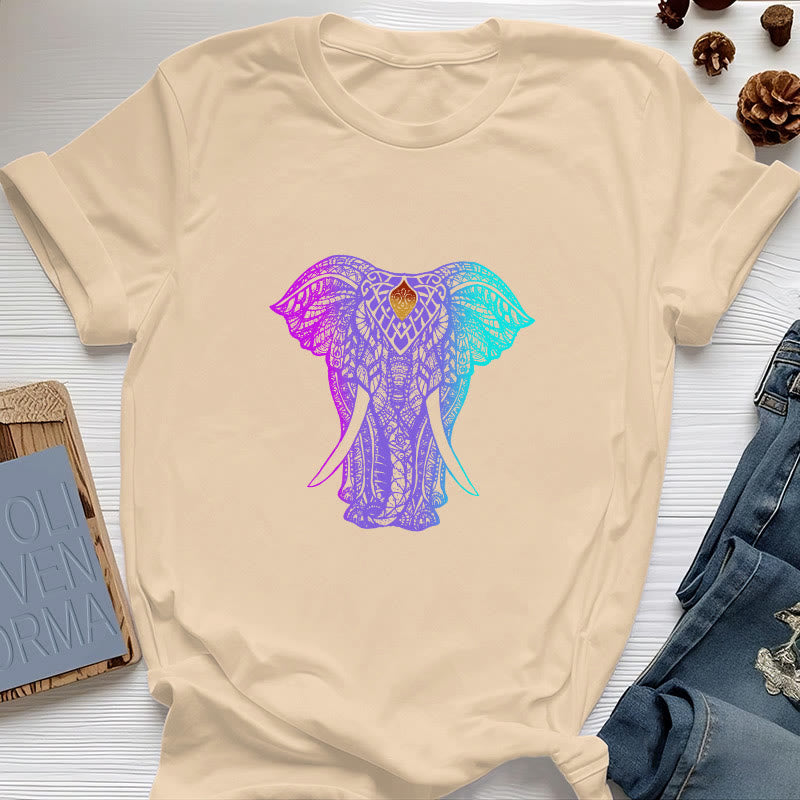 Maglietta yoga Olivenorma Mandala Elephant - Giallo - 2XL - image 8