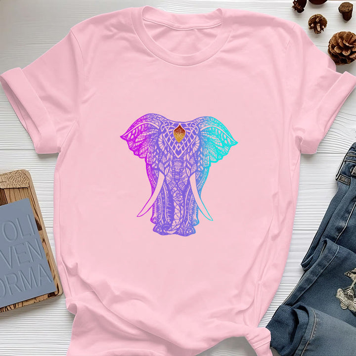Maglietta yoga Olivenorma Mandala Elephant - Rosa - 2XL - image 12