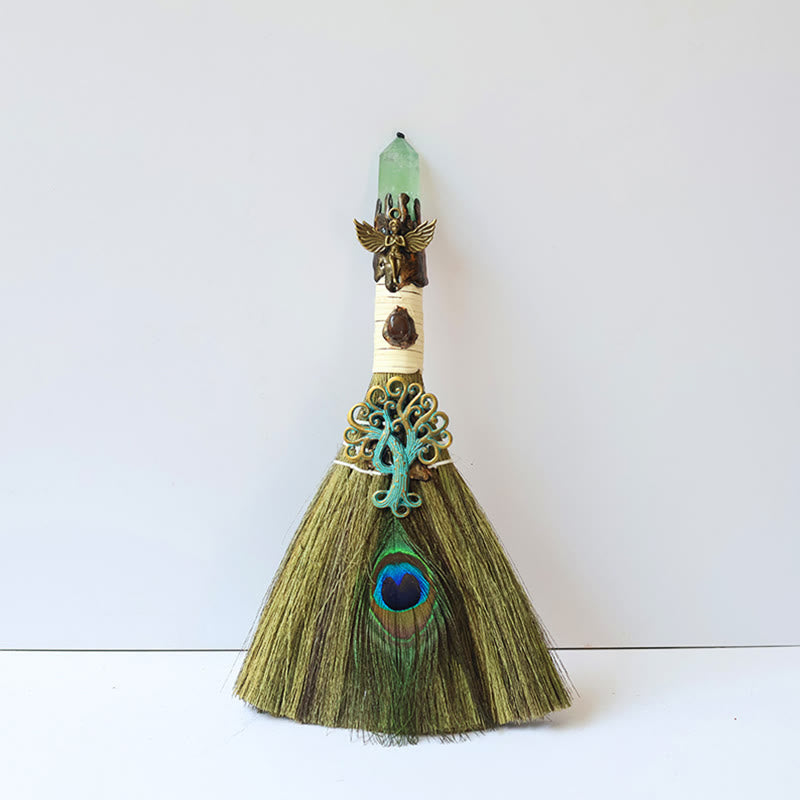 Decorazione con pietra preziosa e scopa magica dell'angelo dell'albero della vita Olivenorma - Fluorite - image 9