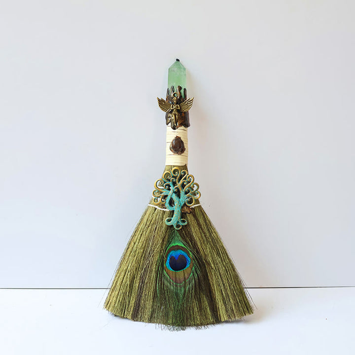 Decorazione con pietra preziosa e scopa magica dell'angelo dell'albero della vita Olivenorma - Fluorite - image 9