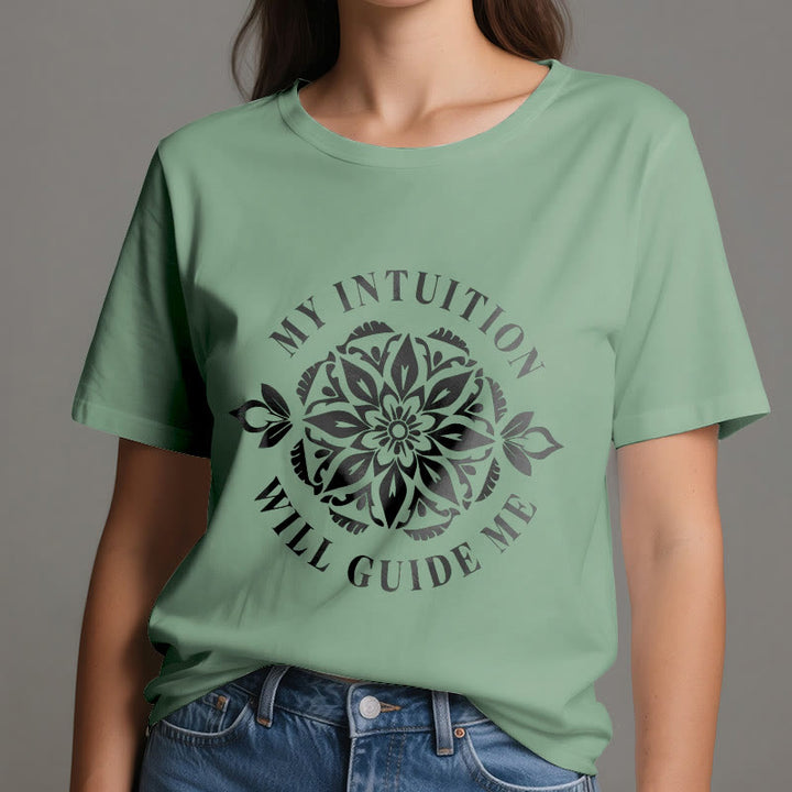 Olivenorma "LA MIA INTUIZIONE MI GUIDERÀ" T-shirt floreale - image 18