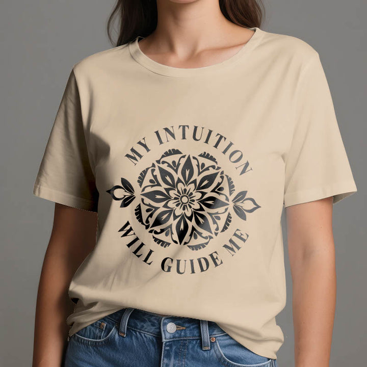 Olivenorma "LA MIA INTUIZIONE MI GUIDERÀ" T-shirt floreale - image 1