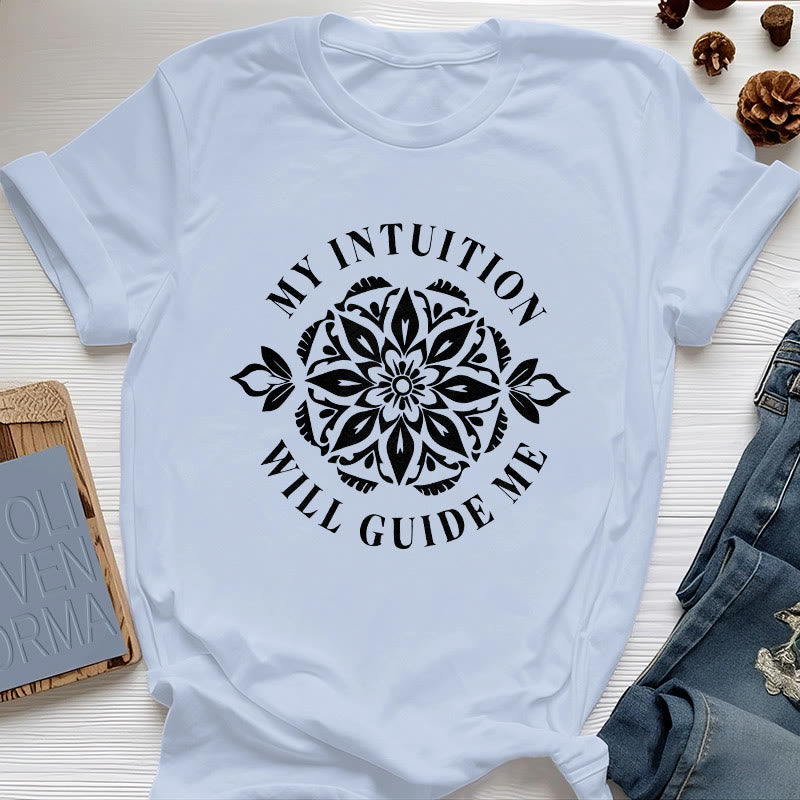 Olivenorma "LA MIA INTUIZIONE MI GUIDERÀ" T-shirt floreale - Blu - 2XL - image 11