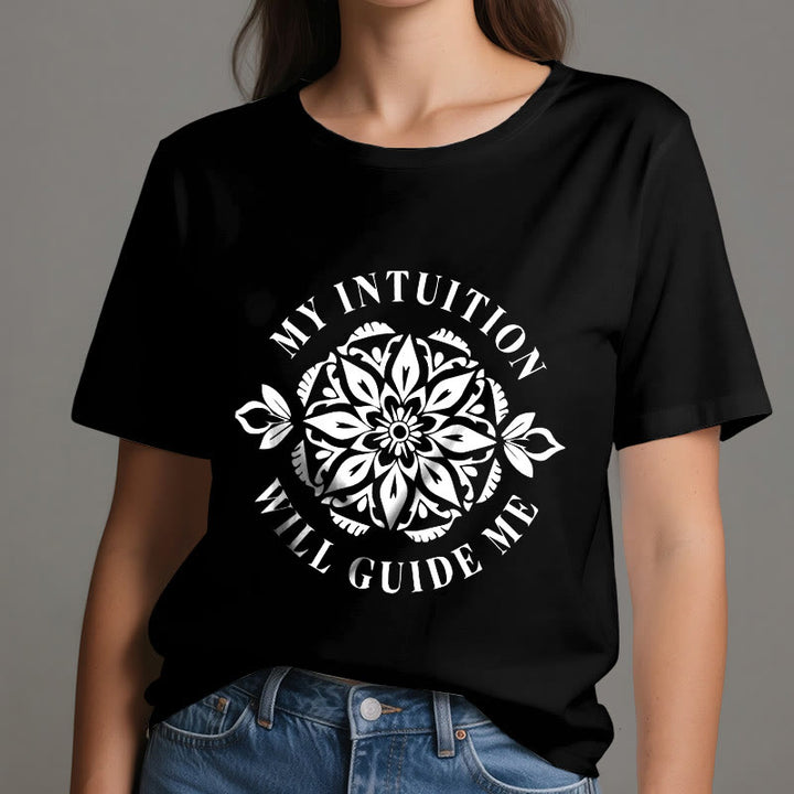 Olivenorma "LA MIA INTUIZIONE MI GUIDERÀ" T-shirt floreale - image 9