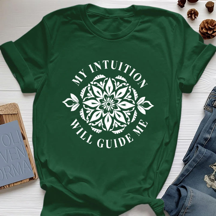 Olivenorma "LA MIA INTUIZIONE MI GUIDERÀ" T-shirt floreale - Verde scuro - 2XL - image 19