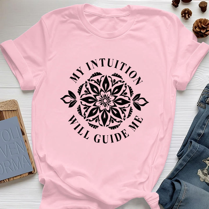 Olivenorma "LA MIA INTUIZIONE MI GUIDERÀ" T-shirt floreale - Rosa - 2XL - image 13