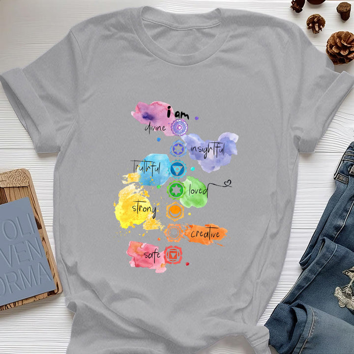 Olivenorma "IO SONO" per yoga energetico dei 7 chakra - Grigio - 2XL - image 7