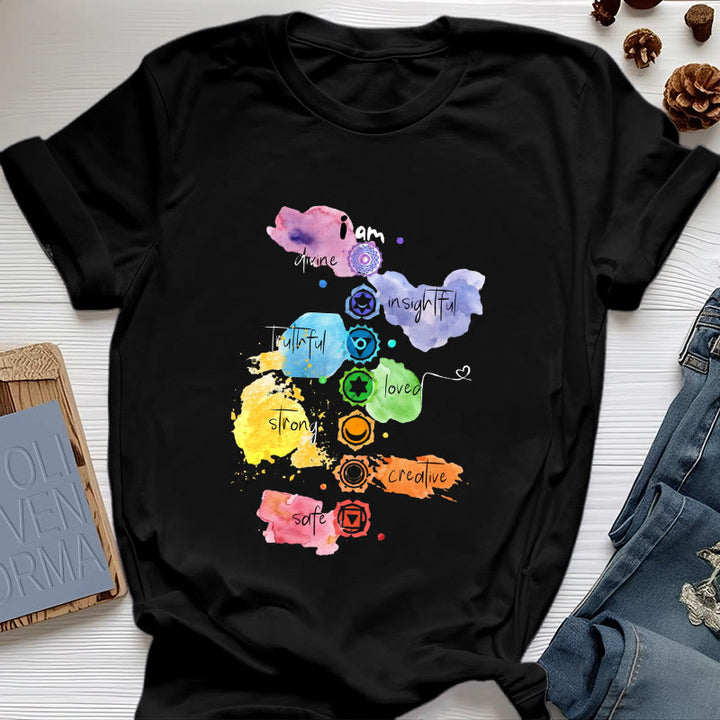 Olivenorma "IO SONO" per yoga energetico dei 7 chakra - Nero - 2XL - image 5