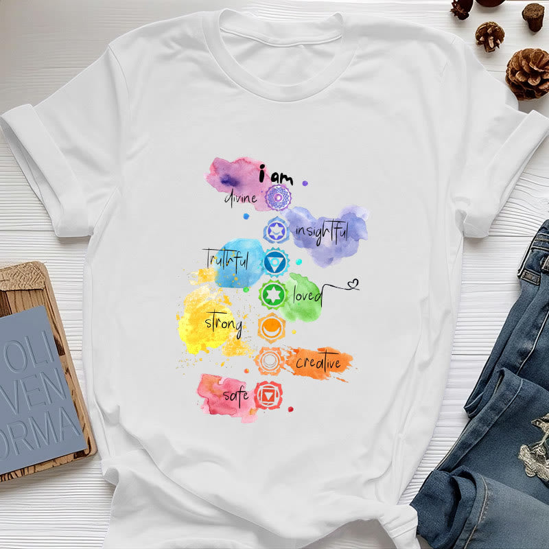 Olivenorma "IO SONO" per yoga energetico dei 7 chakra - Bianco - 2XL - image 1