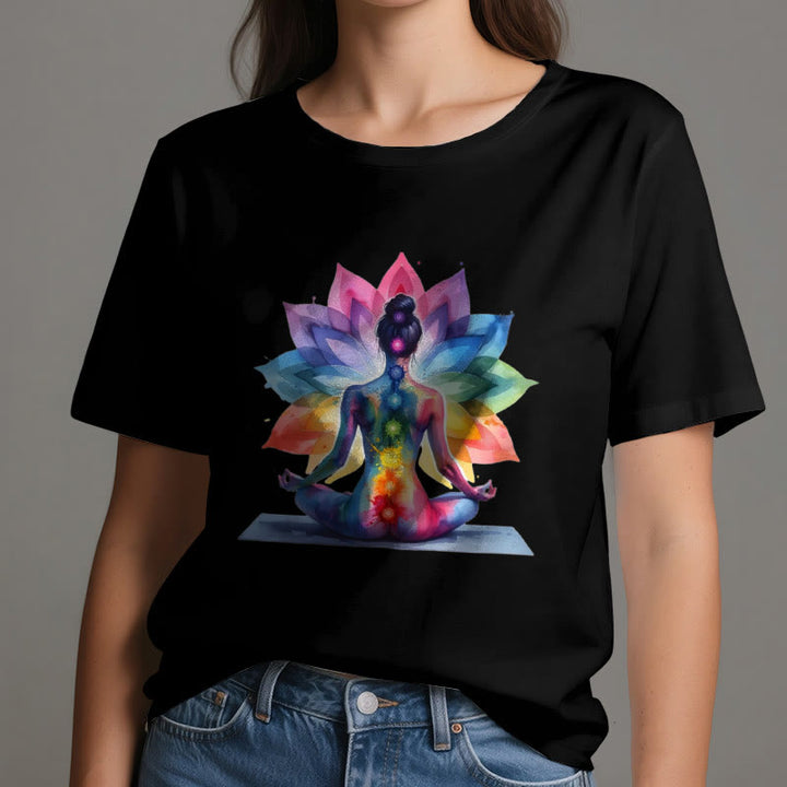 T-shirt Olivenorma 7 Chakra Meditazione Loto - image 6