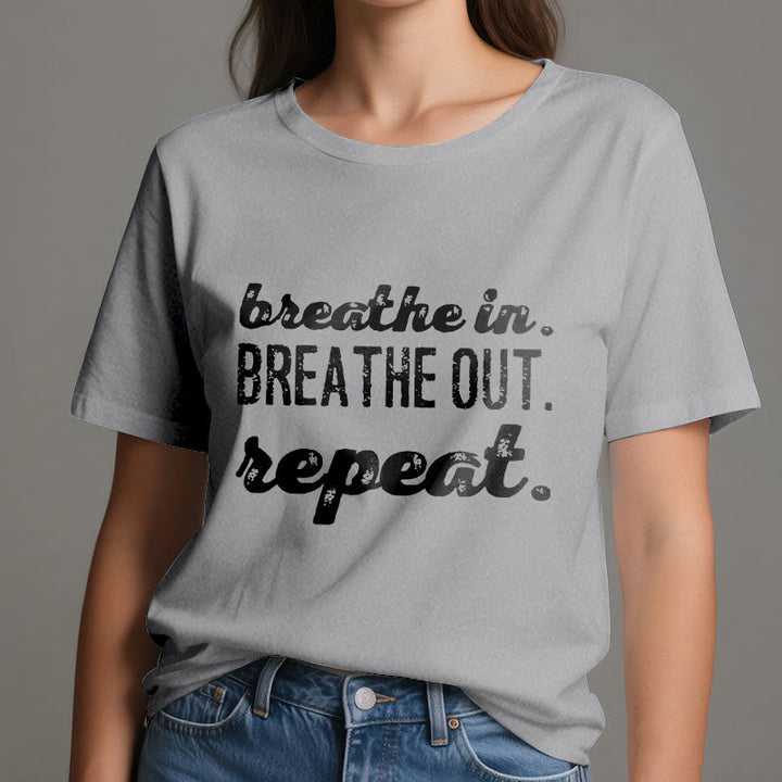 Maglietta spirituale di meditazione Olivenorma "INSPIRA, ESPIRA" - image 8