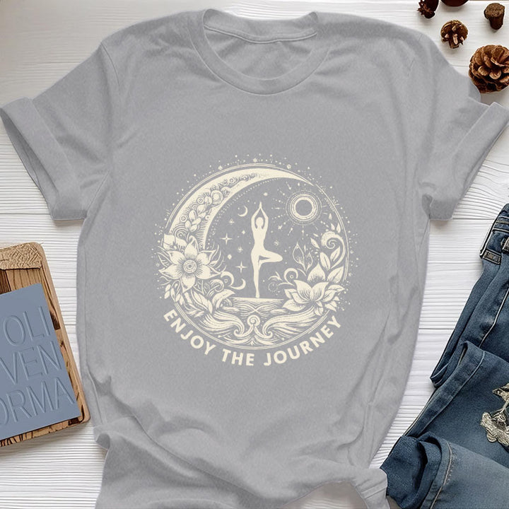 Olivenorma "GODITI IL VIAGGIO" Maglietta Yoga Spirituale - Grigio - 2XL - image 10
