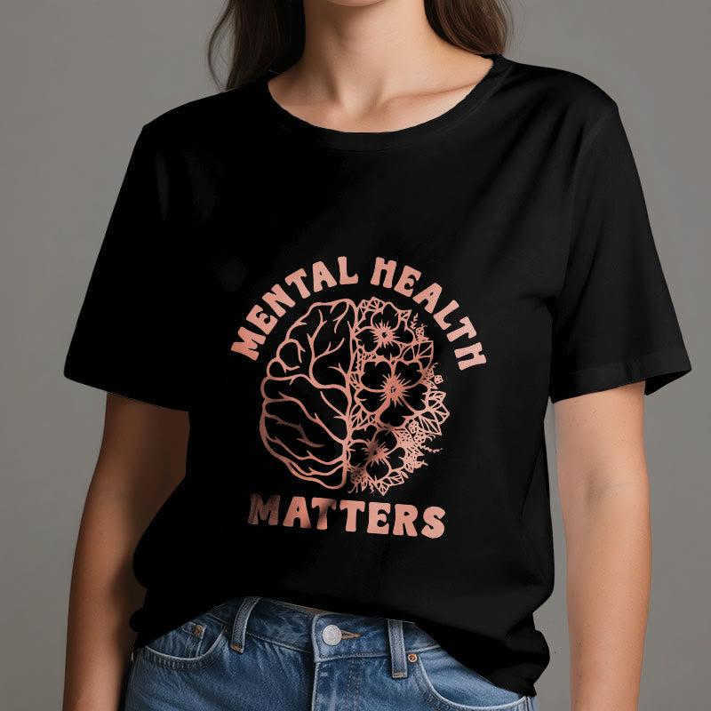 Olivenorma "LA SALUTE MENTALE È IMPORTANTE" T-shirt in cotone ispiratrice - image 8