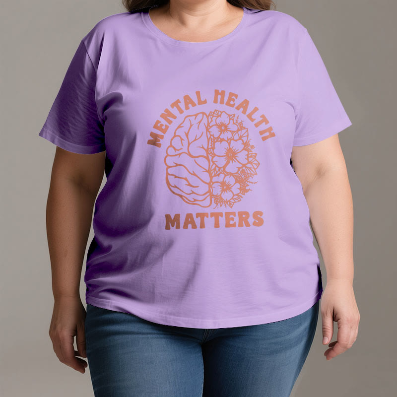 Olivenorma "LA SALUTE MENTALE È IMPORTANTE" T-shirt in cotone ispiratrice - image 3