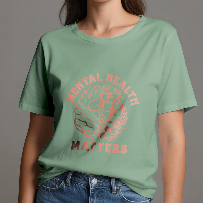 Olivenorma "LA SALUTE MENTALE È IMPORTANTE" T-shirt in cotone ispiratrice - image 19