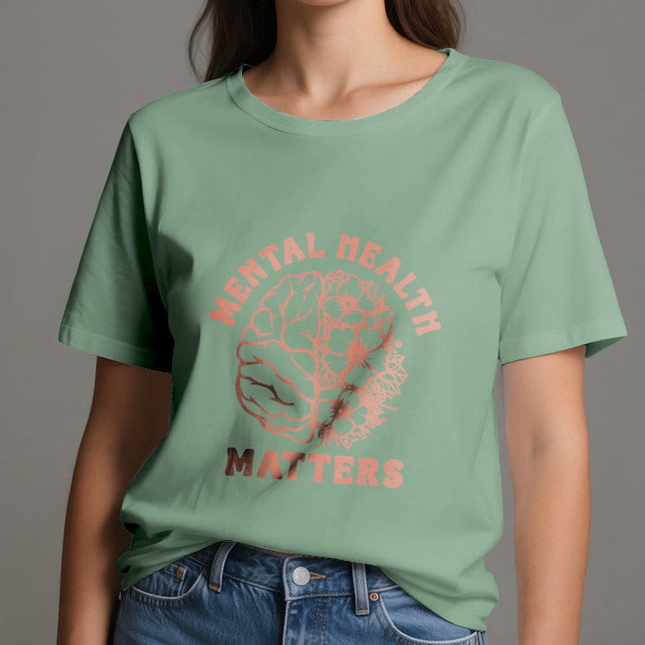 Olivenorma "LA SALUTE MENTALE È IMPORTANTE" T-shirt in cotone ispiratrice - image 19