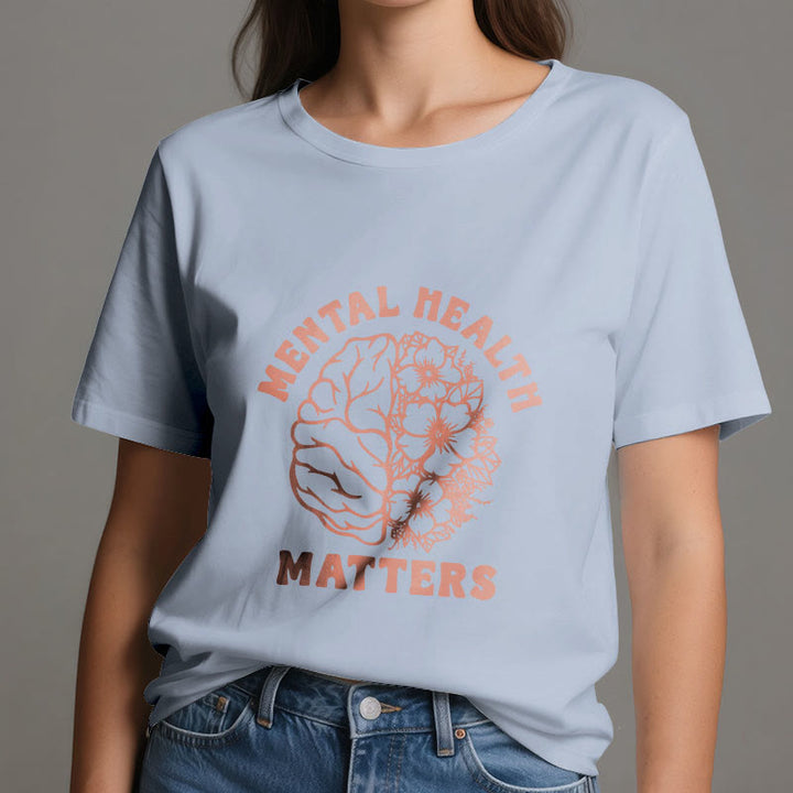 Olivenorma "LA SALUTE MENTALE È IMPORTANTE" T-shirt in cotone ispiratrice - image 14