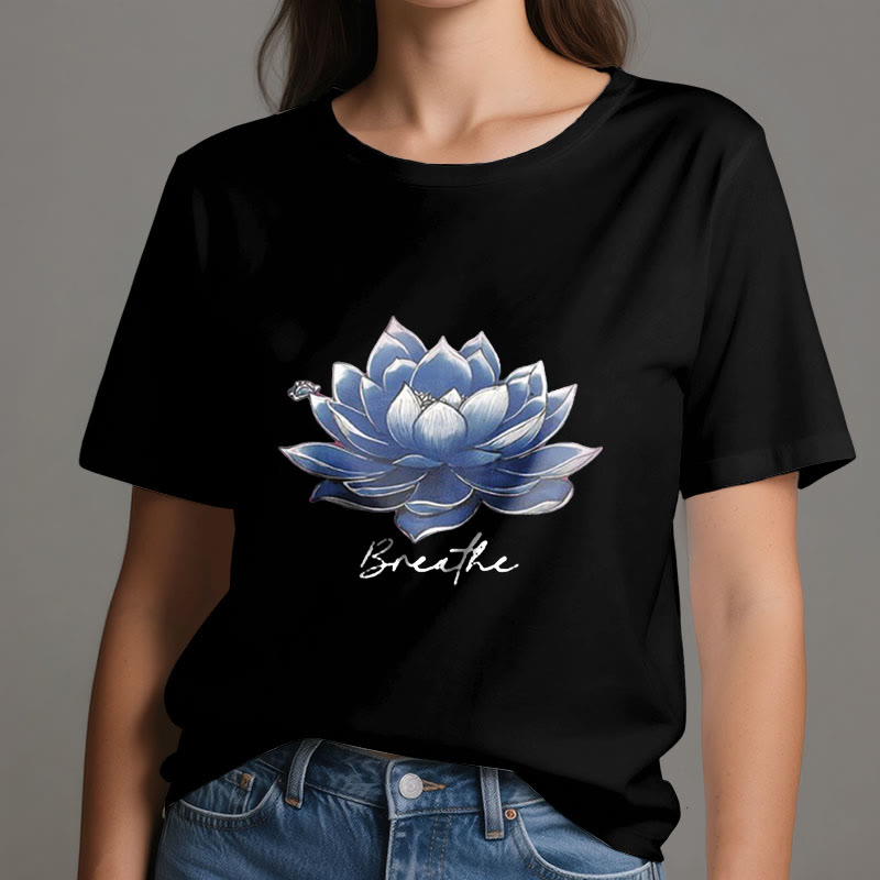 Olivenorma "BREATHE" Maglietta spirituale Lotus Yoga Apparel - image 8