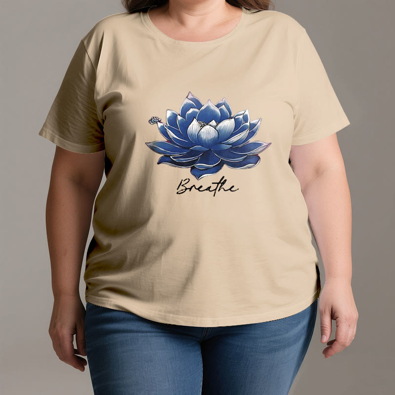 Olivenorma "BREATHE" Maglietta spirituale Lotus Yoga Apparel - image 2