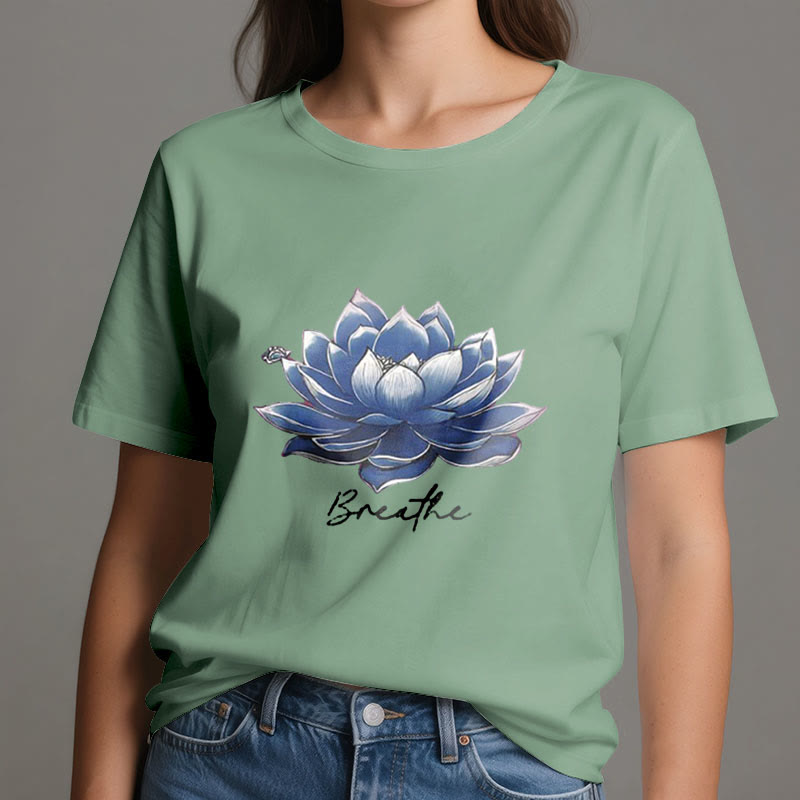 Olivenorma "BREATHE" Maglietta spirituale Lotus Yoga Apparel - image 18