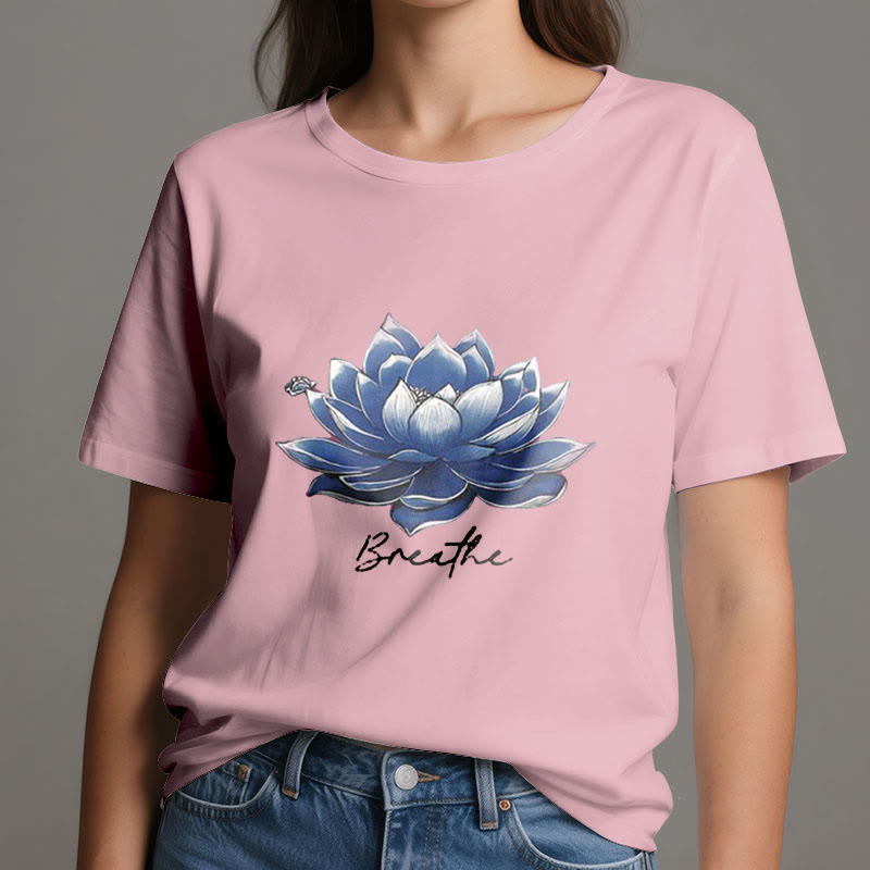 Olivenorma "BREATHE" Maglietta spirituale Lotus Yoga Apparel - image 14